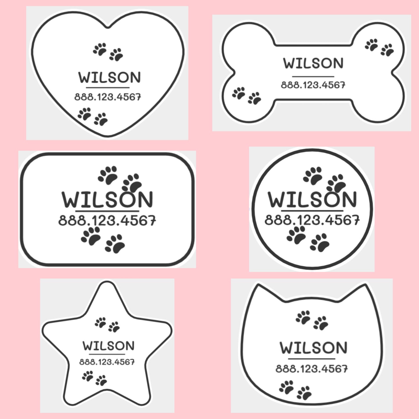 Chapas para Mascotas Personalizables