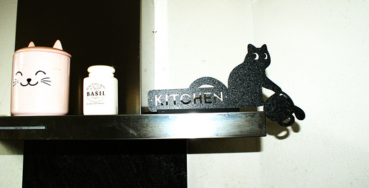 Silueta decorativa de gato "Kitchen"