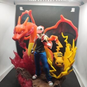Diorama de Red, Charizard y Pikachu (Pokémon)