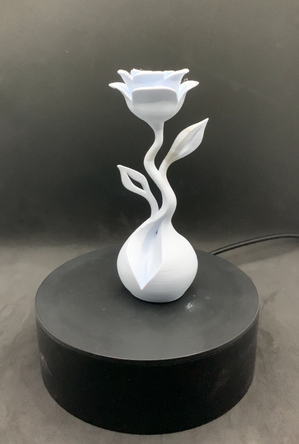 Rosa Escultural en Jarrón: Elegancia Minimalista